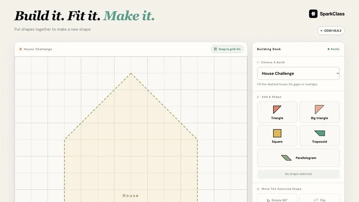 Shape Composer Lab — Grade 1 worksheet preview