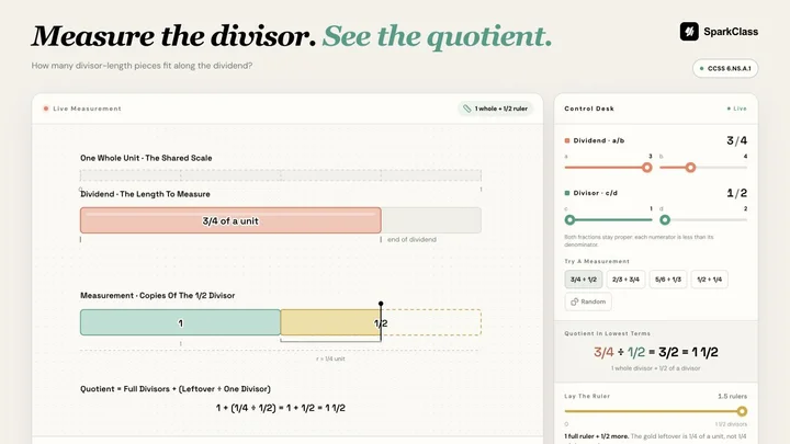 Measure the Divisor — Grade 6 worksheet preview