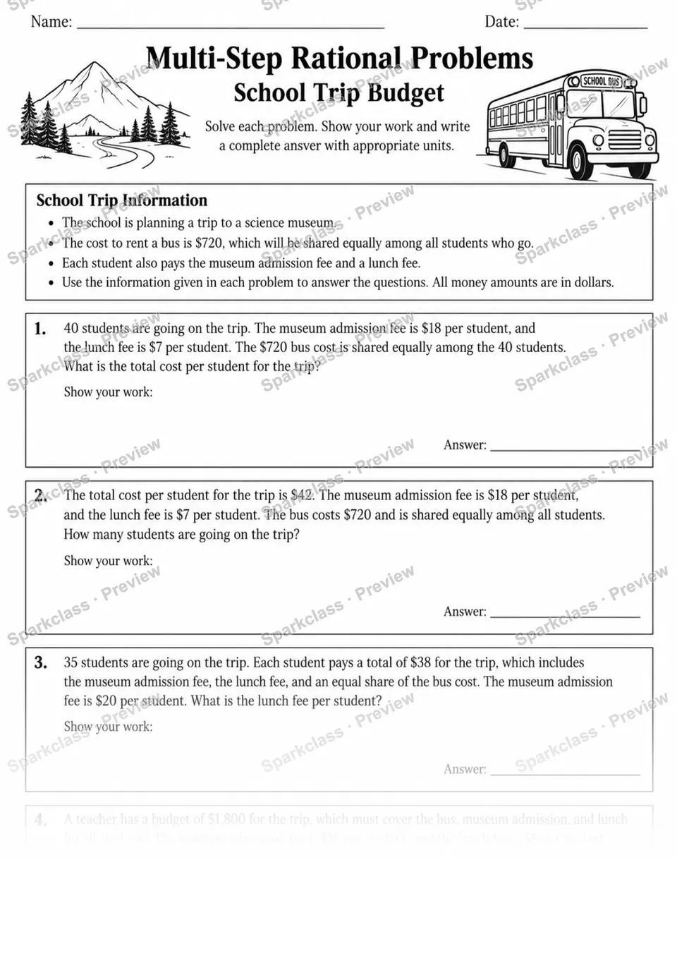 7.EE.B.3 · Multistep Rational Problems · Variant 2 — page 1