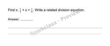 Connect division with missing factors — Grade 6 problem preview