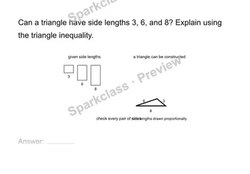 Test triangle existence — Grade 7 problem preview