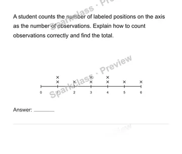 Construct and interpret numerical dot plots — Grade 6 problem preview