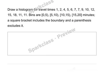 Construct and interpret equal-width histograms — Grade 6 problem preview