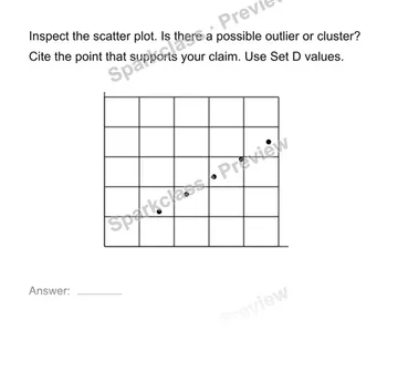 Identify clusters and outliers — Grade 8 problem preview