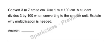 Convert measurement units — Grade 4 problem preview