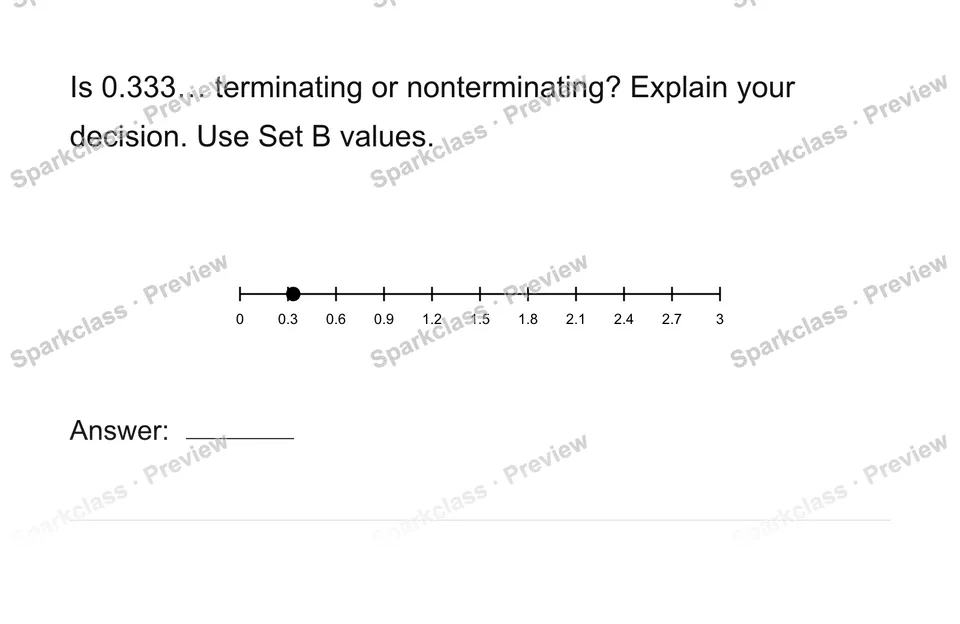 Recognize nonrepeating decimals — page 1