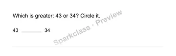 Compare with a model — Grade 1 problem preview
