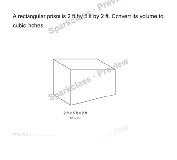 Convert units in a composite volume — Grade 8 problem preview