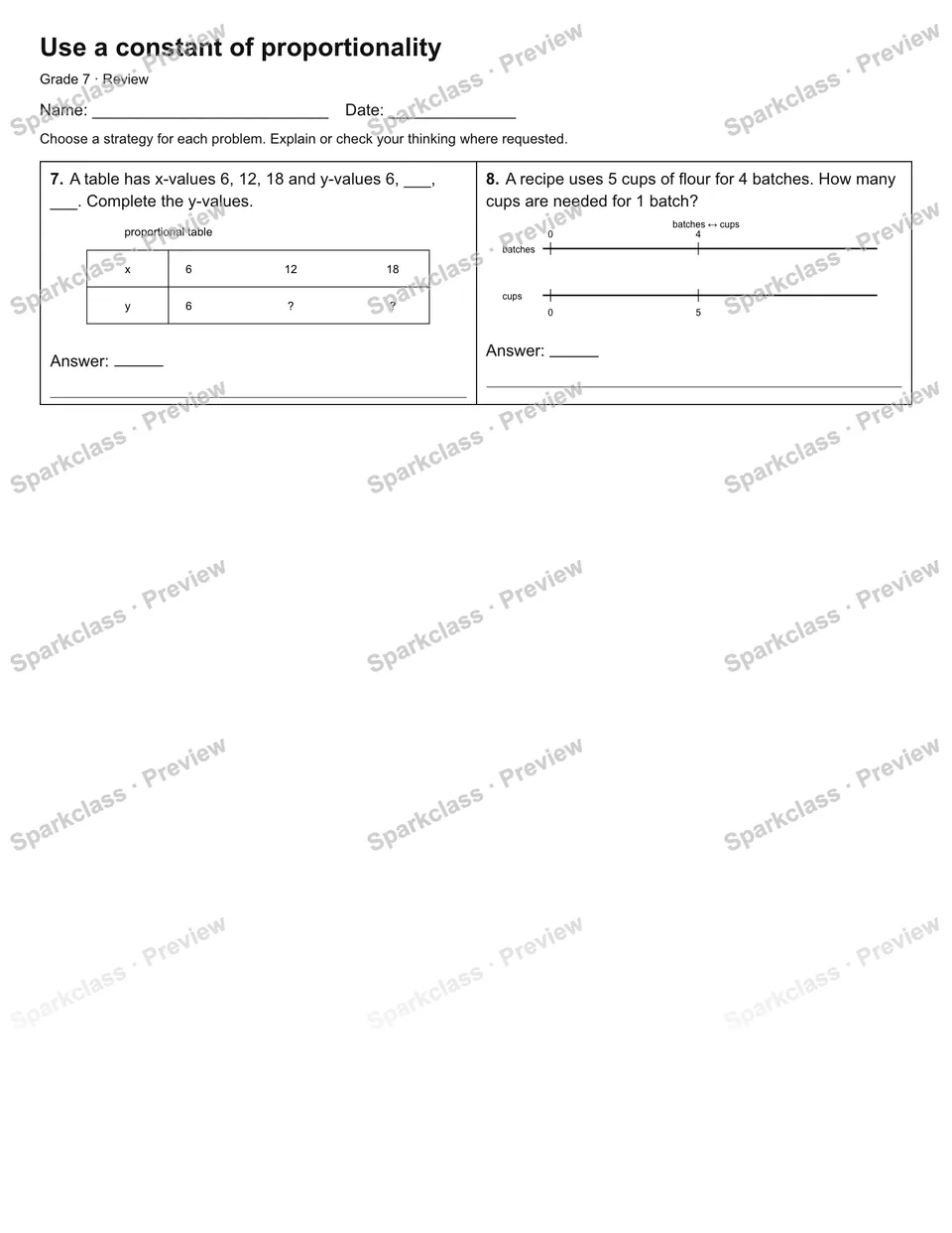 Use a constant of proportionality — Review — page 2