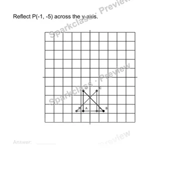 Reflect points — Grade 8 problem preview