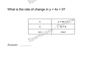 Interpret a rate of change — Grade 8 problem preview
