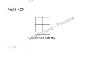 Multiply by a multiple of ten — Grade 3 problem preview
