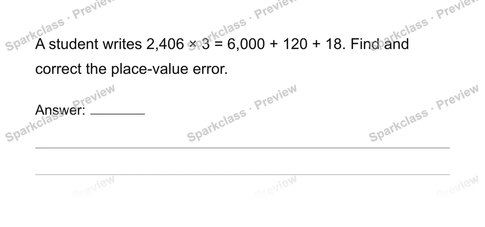 Multiply a four-digit number — page 1