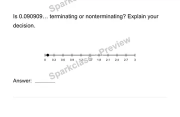 Recognize nonrepeating decimals — Grade 8 problem preview