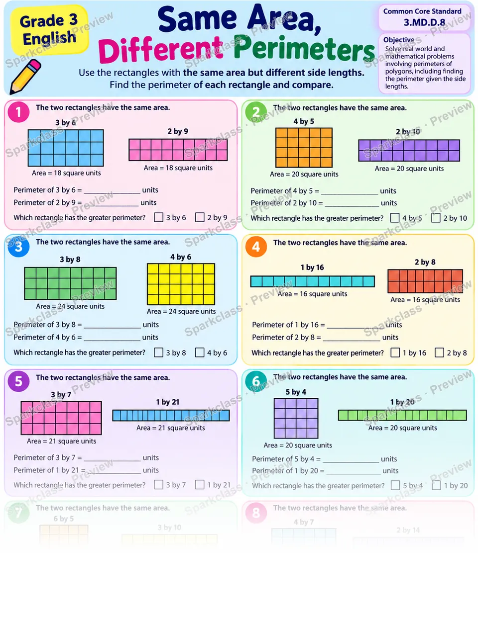 Same Area Different Perimeter 01 — page 1