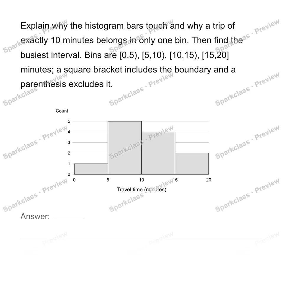 Construct and interpret equal-width histograms — page 1