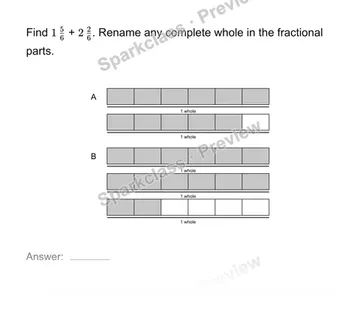 Add mixed numbers — Grade 4 problem preview
