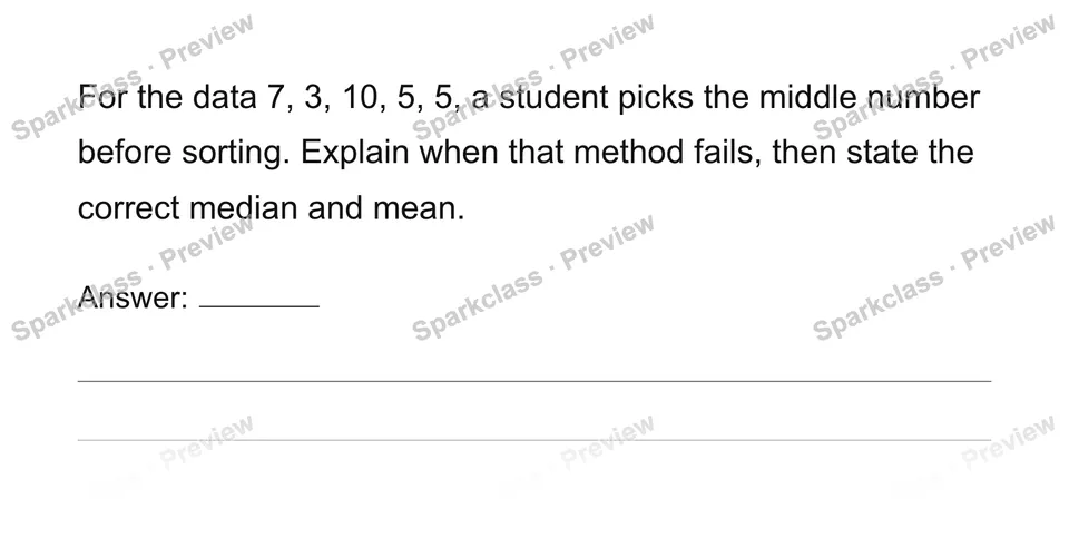 Compute and interpret mean and median — page 1
