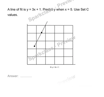 Use a line of fit to predict — Grade 8 problem preview