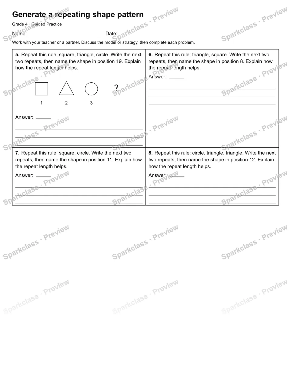 Generate a repeating shape pattern — Guided Practice — page 2