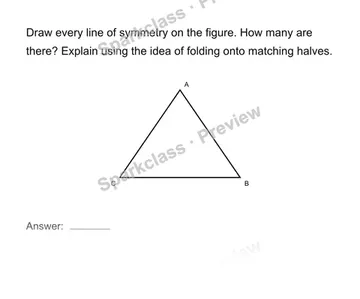 Identify and draw symmetry lines — Grade 4 problem preview