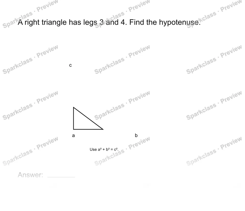Find a hypotenuse — page 1