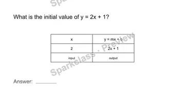 Interpret an initial value — Grade 8 problem preview