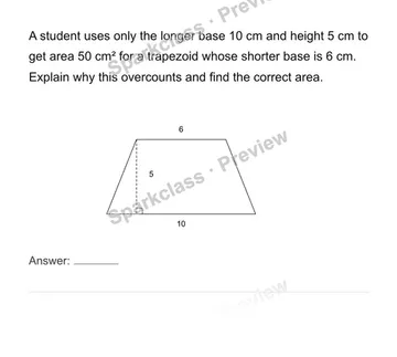Decompose special quadrilaterals — Grade 6 problem preview