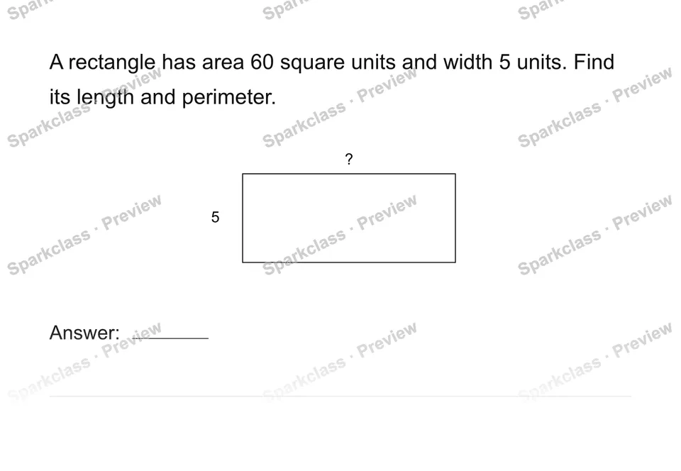 Use rectangle area and perimeter — page 1