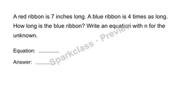 Solve a comparison — Grade 4 problem preview