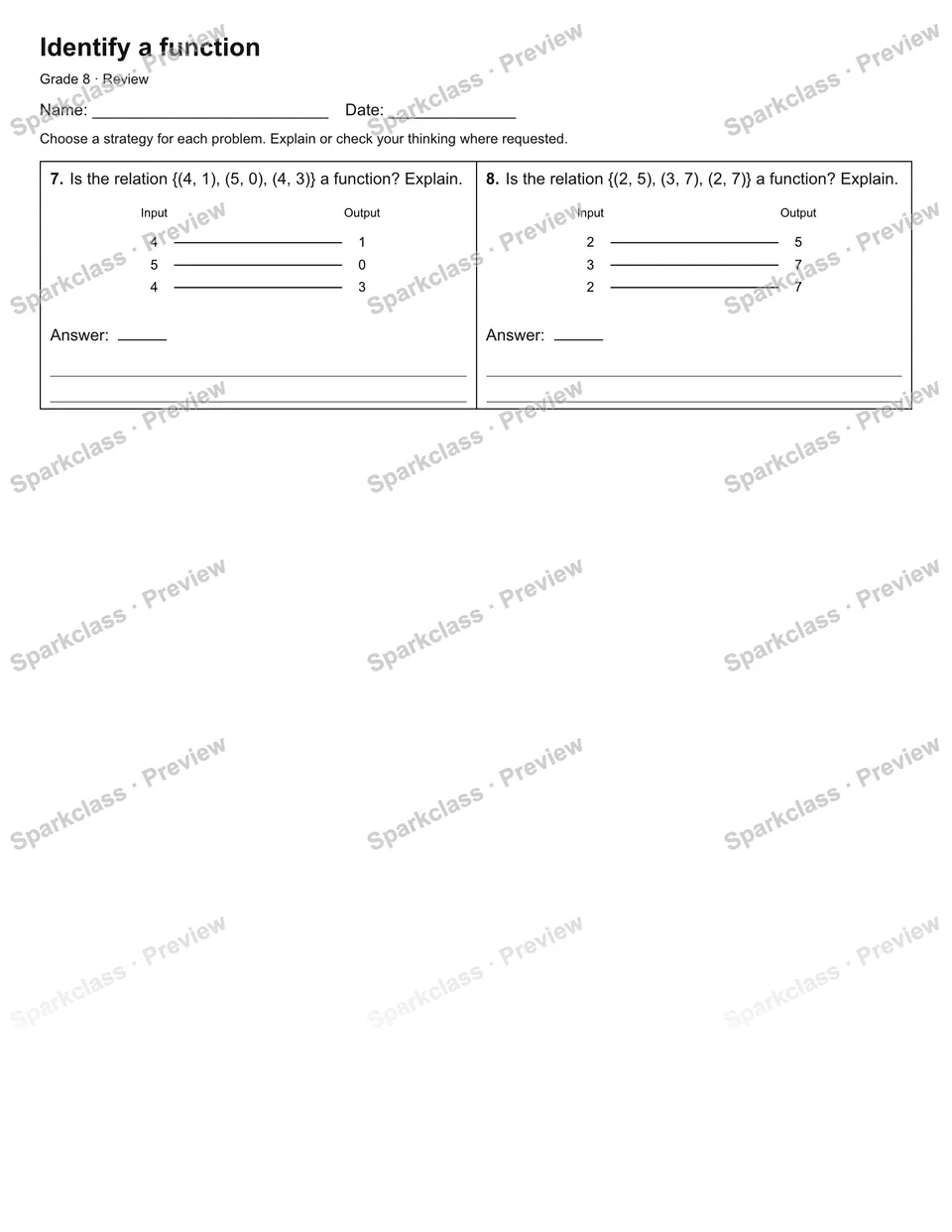 Identify a function — Review — page 2