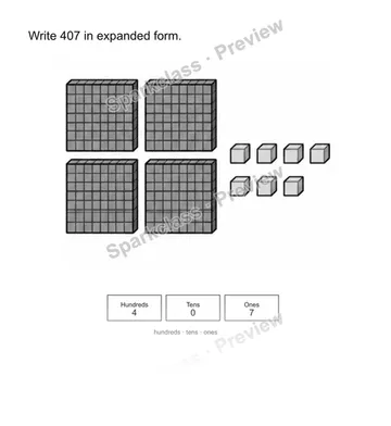 Read expanded form — Grade 2 problem preview