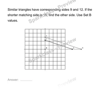 Find a missing side in similar figures — Grade 8 problem preview