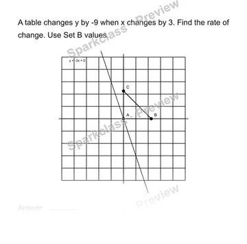 Find rate of change from a table — Grade 8 problem preview