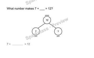 Unknown addend — Grade 1 problem preview