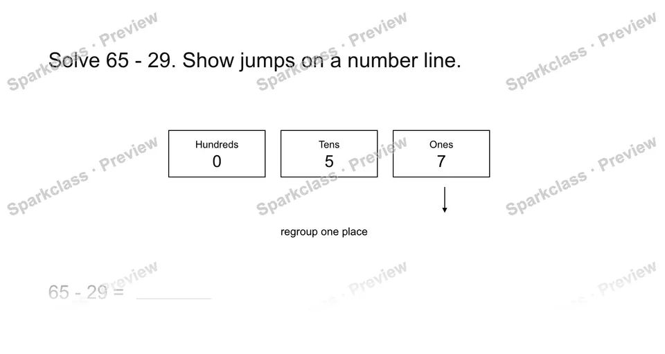 Use a number line — page 1