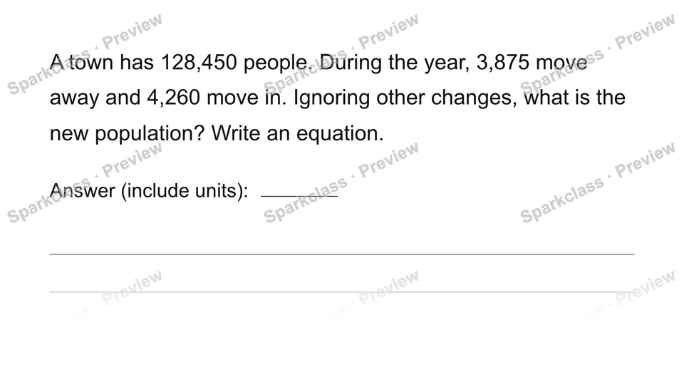 Find the new population — page 1