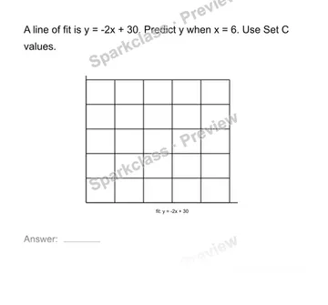 Use a line of fit to predict — Grade 8 problem preview