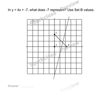 Interpret an intercept — Grade 8 problem preview
