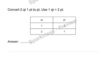 Convert measurement units — Grade 4 problem preview