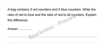 Distinguish two ratios — Grade 6 problem preview