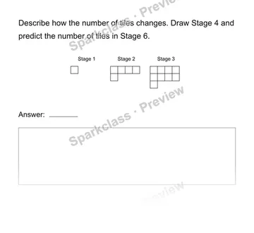 Extend a growing pattern — Grade 4 problem preview