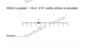 Compare real numbers — Grade 8 problem preview
