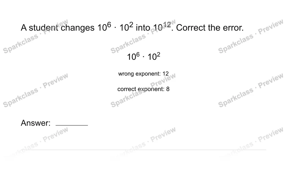 Correct an exponent rule error — page 1