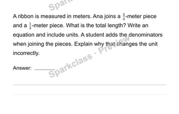 Solve fraction addition and subtraction stories — Grade 4 problem preview
