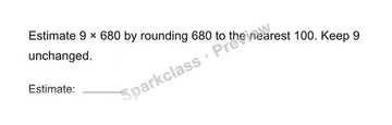 Estimate a product — Grade 4 problem preview
