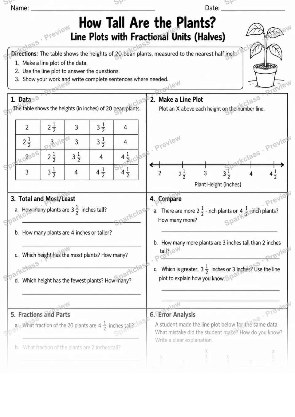 2 Fractional Line Plot — page 1