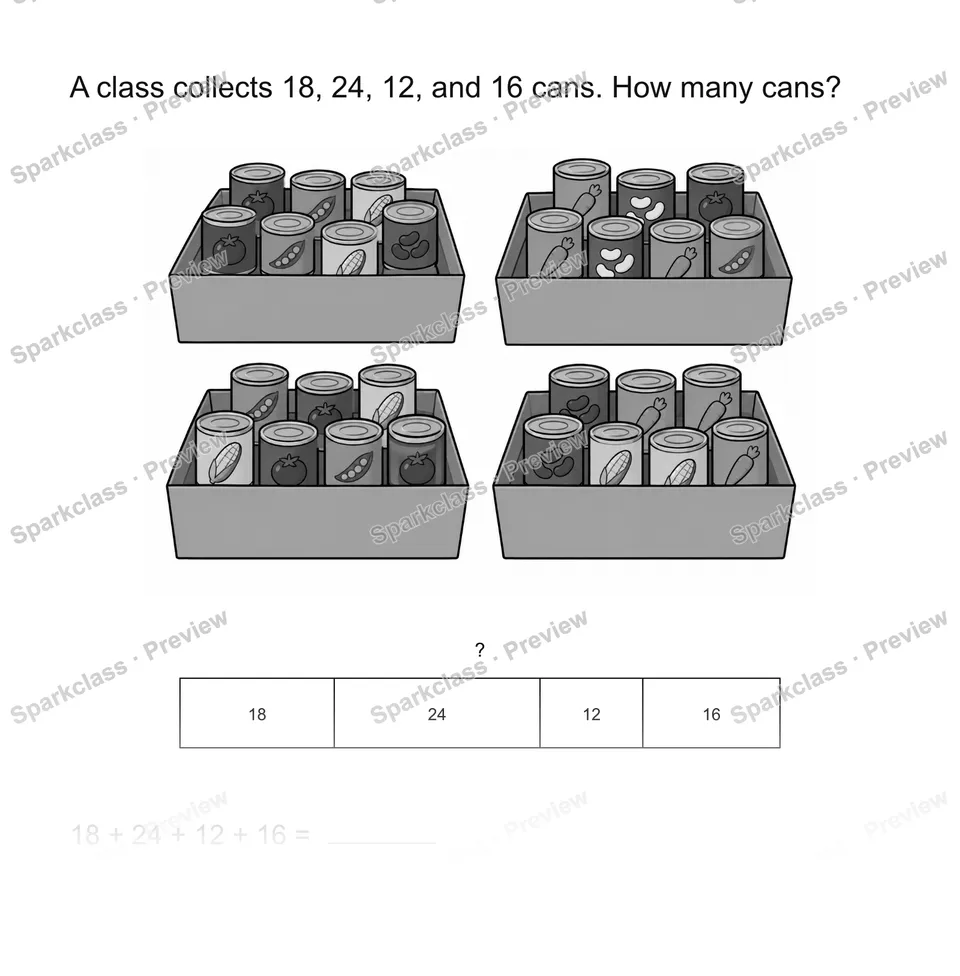 Add four amounts — page 1