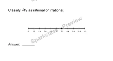 Classify rational and irrational numbers — Grade 8 problem preview
