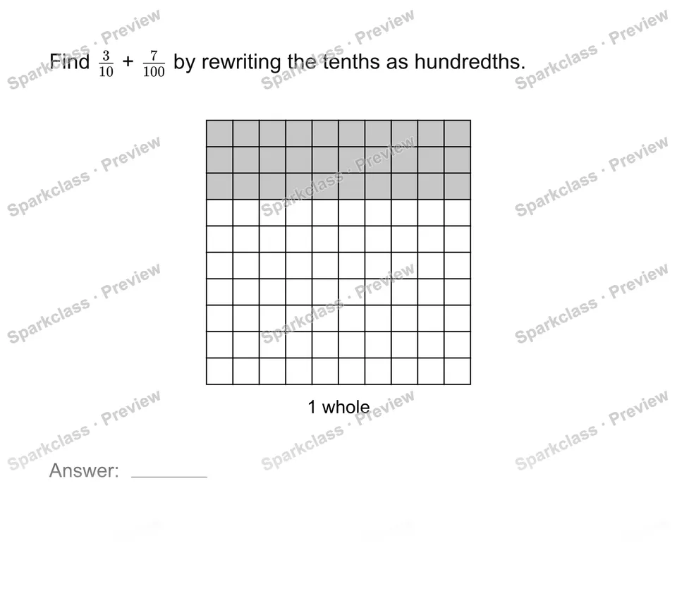 Add tenths and hundredths — page 1